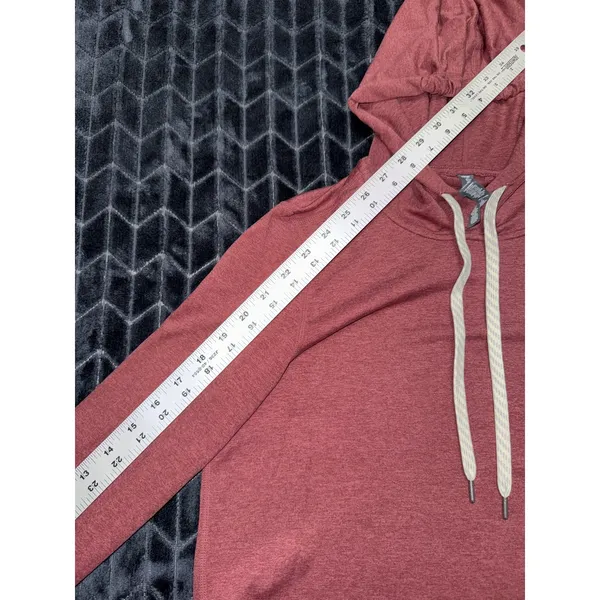 Vuori Women's Halo Essential Hoodie Red DreamKnit Pullover Lightweight Sz Xs - Image 8