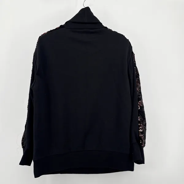 NWT Zara Trafaluc Black w/ Red Sequin Turtleneck Sweater Women's Size‎ Medium - Image 5