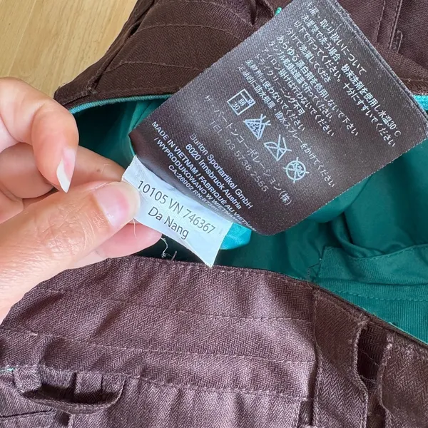 Burton the white collection da nag dry ride snow pants size medium brown teal - Image 5