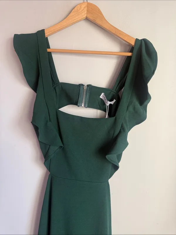 NEW Petal & Pup Yvonne Ruffle Trim Cutout High-Low Dress - Image 5