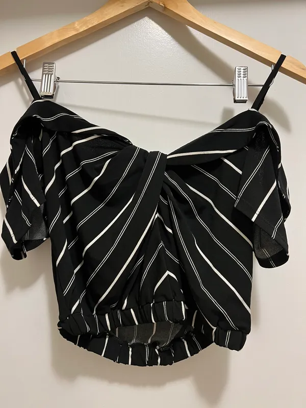 Black and White Stripe Top and Skirt - Image 7