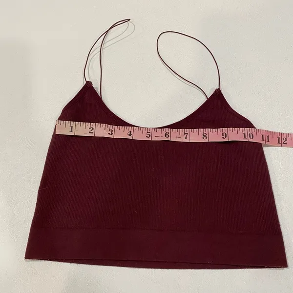 Out From Under Urban Outfitters Burgundy Seamless Cami Top Size M Y2K - Image 6