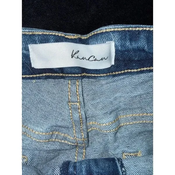 Kancan Womens High Rise Mom Jeans Acid Wash Straight leg 13/30 KC7829D #764 - Image 7