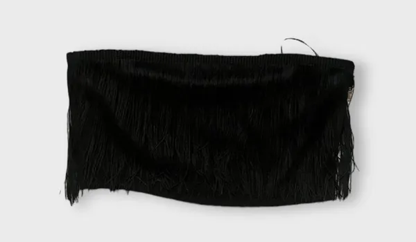 NWT | Strapless Fringe Top | Black | Size Small - Image 3