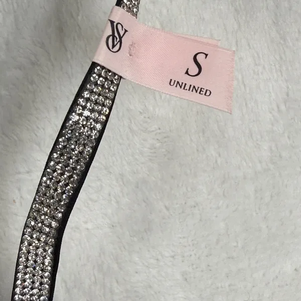 Victorias Secret Very Sexy Unlined Shine Strap Bralette Black S 11230619‎ - Image 3