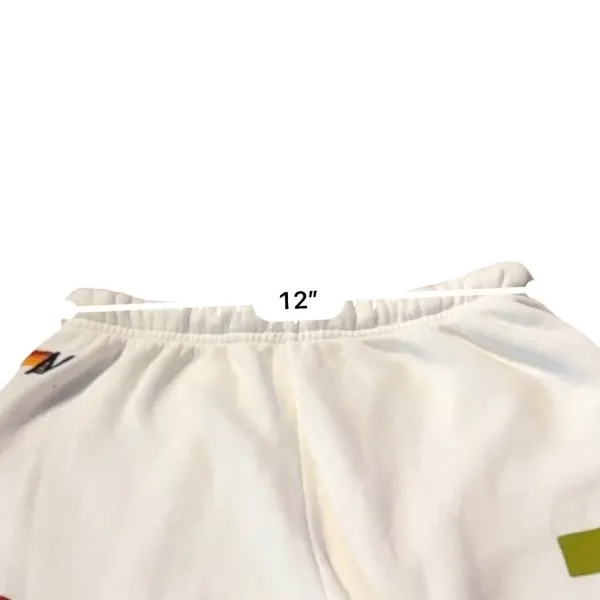 Aviator Nation Sweatpants Women S White‎ Rainbow Logo Graphic Joggers USA Made - Image 7
