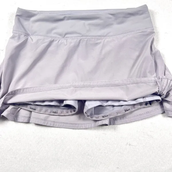 Lululemon Tennis Skirt Skort Womens Play Off The Pleats Golf Silver Lilac Size 6 - Image 9