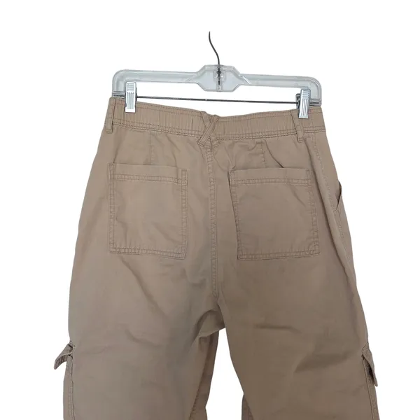 Abercrombie & Fitch Tan Wide Leg High Rise Khaki Trouser Cargo Pants Size 30/10 - Image 6
