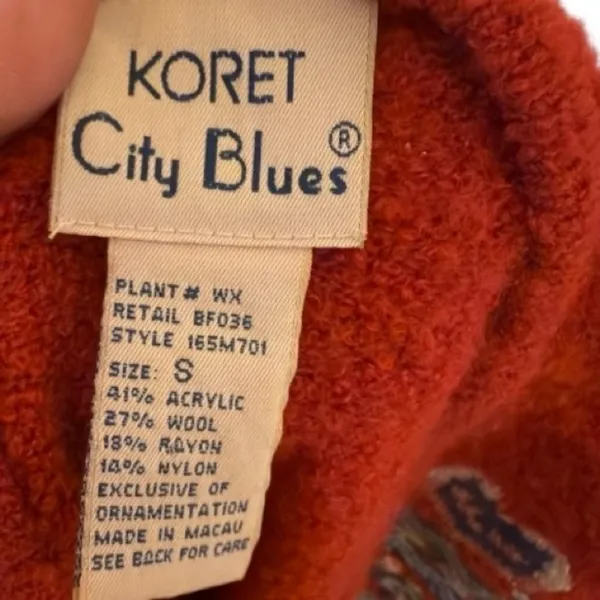 Koret City Blues Embroidered Wool Blend Sweater Vest - Image 5