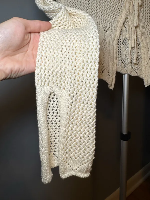 Boutique Crochet Long Sleeve Top - Image 2