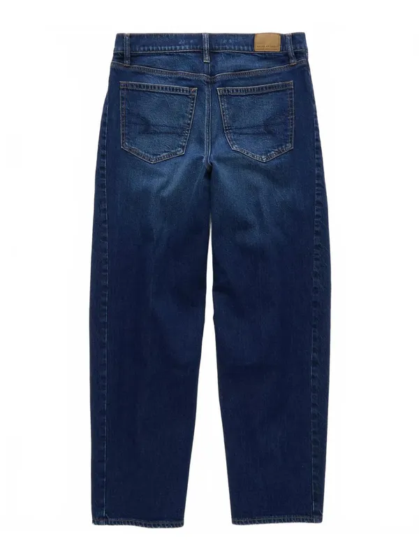 AE Dreamy Drape Strigid Barrel Jean American Eagle NWT Dark Rich Indigo 00R - Image 5
