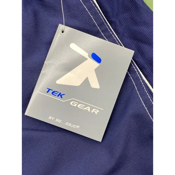 Tek Gear Women's Blue Athletic Bungee Drawstring Cargo Pocket‎ Shorts New Swim L - Image 3