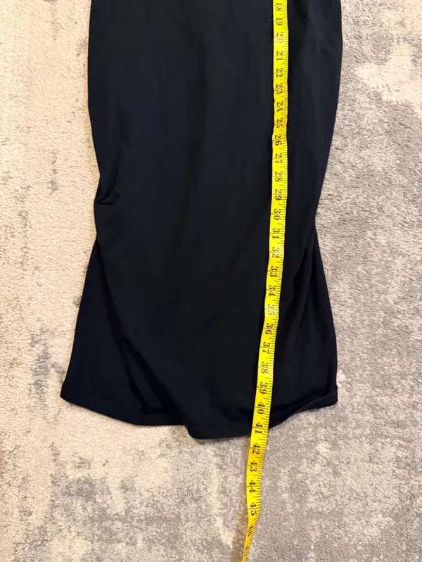 Isabel Maternity Sleeveless Black Bodycon Midi Dress - Image 7