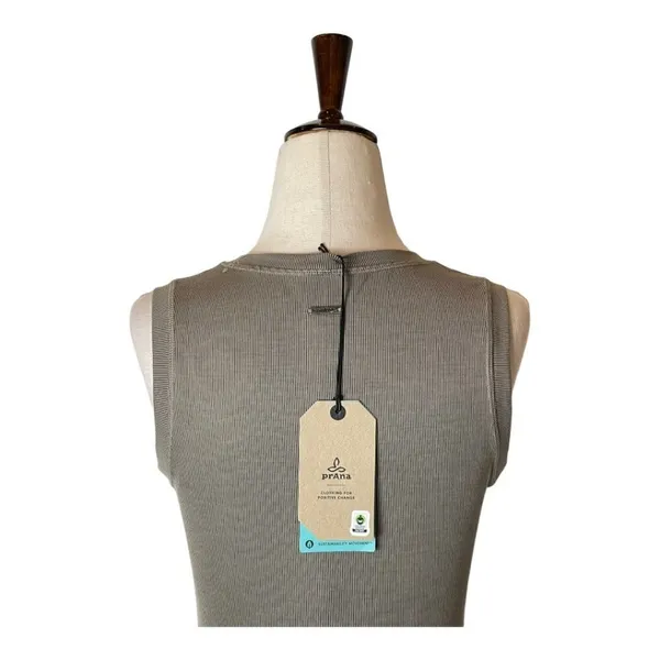Prana Tan Mink‎ Heather Crew Neck Sleeveless Becksa Dress Size XS - Image 5