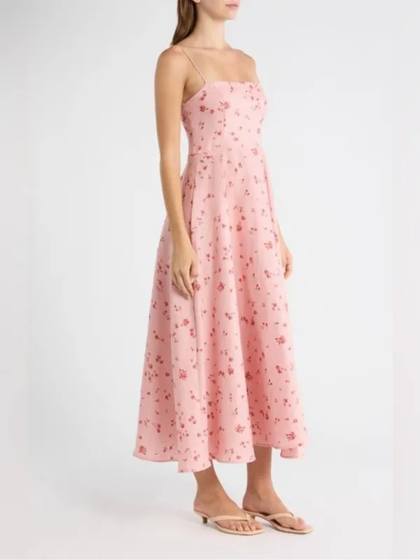 Reformation Monette Linen Dress in Noelia - Image 3