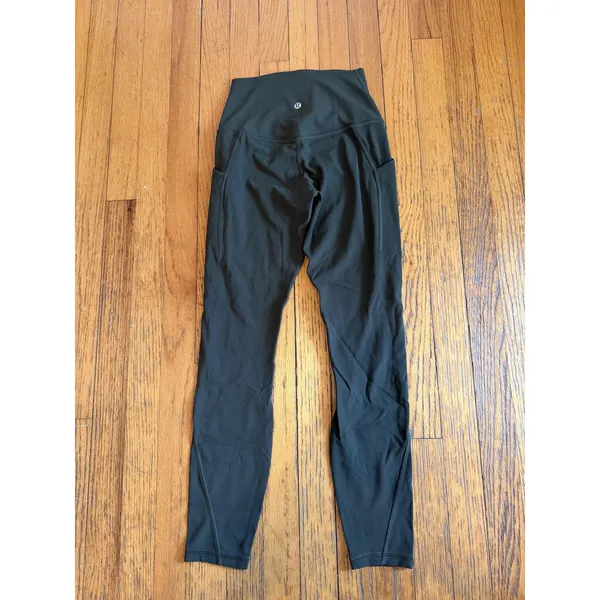 Lululemon Leggings Womens 4 Green High Rise Ankle Pocket Yoga Athletic Pants - Image 3