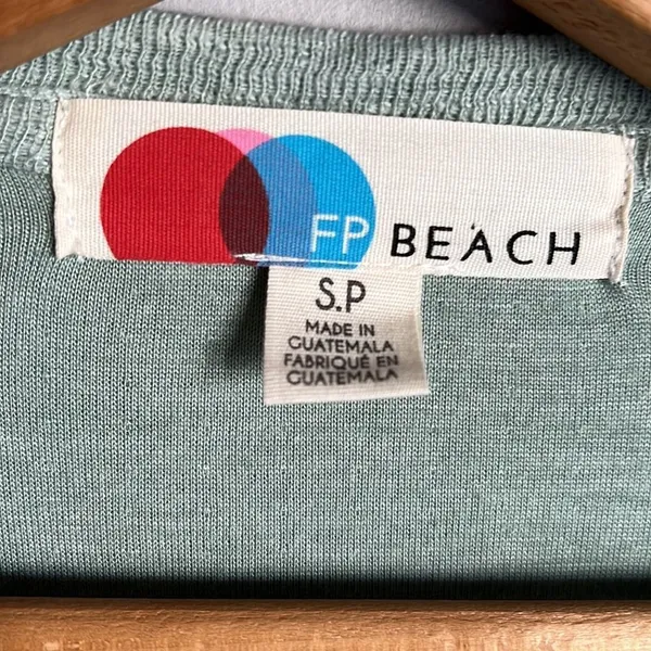 FREE PEOPLE Beach Bicoastal Seaglass Green Comfy Cardigan Duster - Image 7