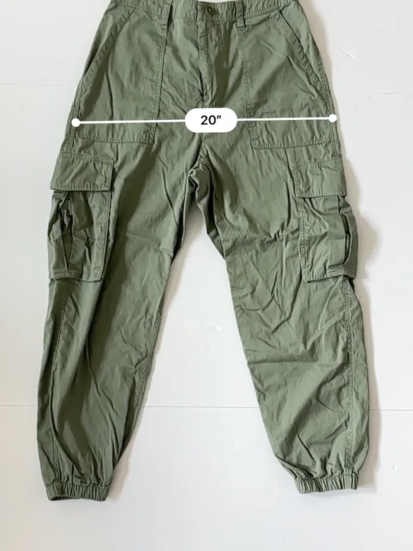 Abercrombie & Fitch Cargo Jogger Pants M Sage Green Y2K Utility - Image 8