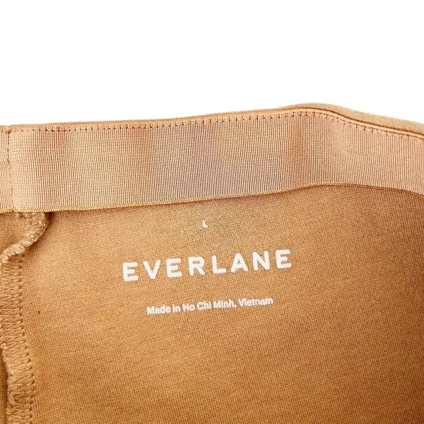 Everlane Tan The Dream Kick Flare Pull On Pants Sz L - Image 3