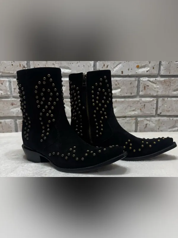 Ariat Siren X Toe Western Boot Black Suede Size 7 - Image 3