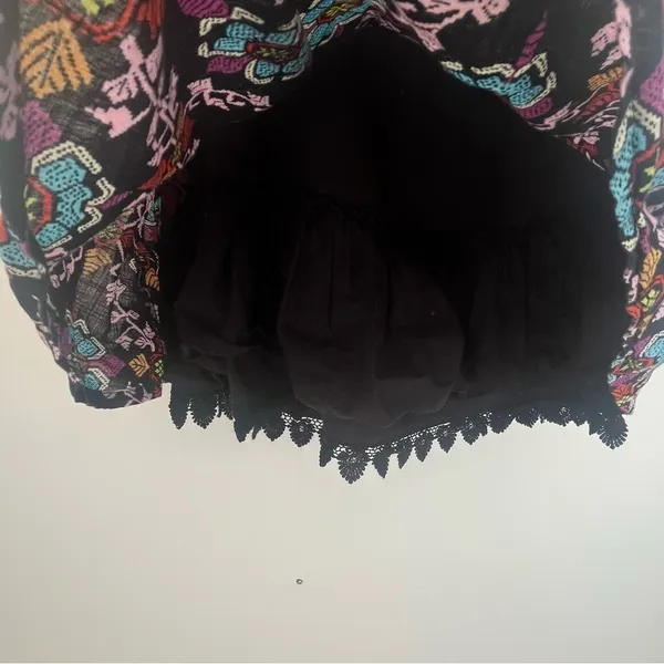 Anthropologie Edme & Esyllte Black Floral Halter Dress Size 4 - Image 2
