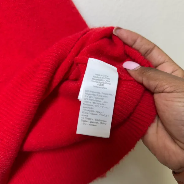 J. Crew Women Roll Neck Alpaca‎ Merino Wool Sweater Small Preppy Lightweight - Image 3