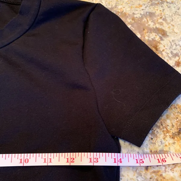 Aritzia SUNDAY BEST Black Knit Short Sleeve Mini Dress Size 6 M Small Stretch - Image 6