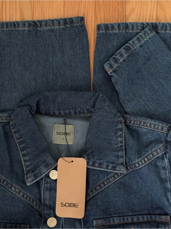 Women Denim Jumpsuit Premium Jean One Piece Outfit Casual Chic Overalls Romper - Image 7