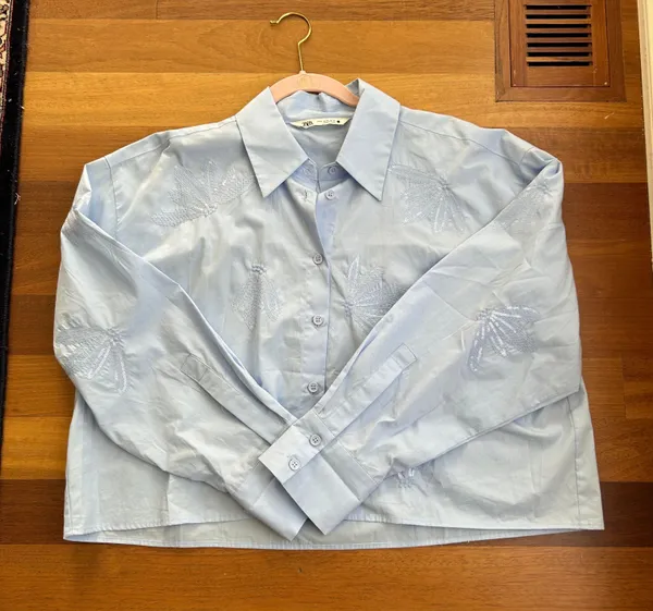 Zara NWOT Sequined Button Down Shirt - Image 6