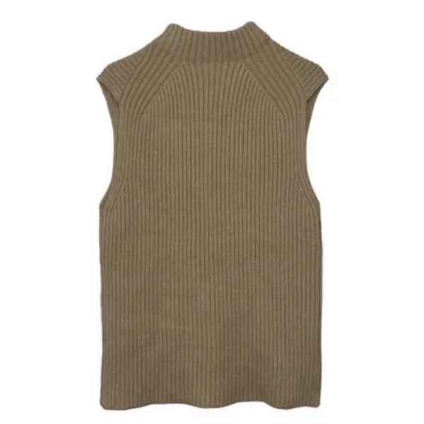 Sophie Rue Tan Mock Neck Ribbed
Sweater(Size Medium) - Image 4