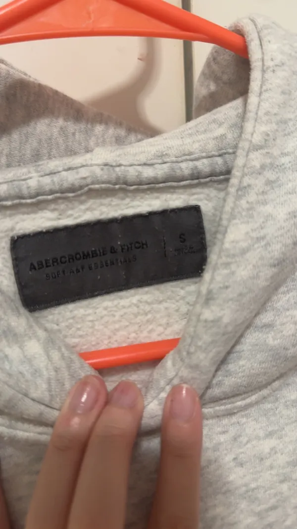 Abercrombie Essential Popover Hoodie Grey - Image 5