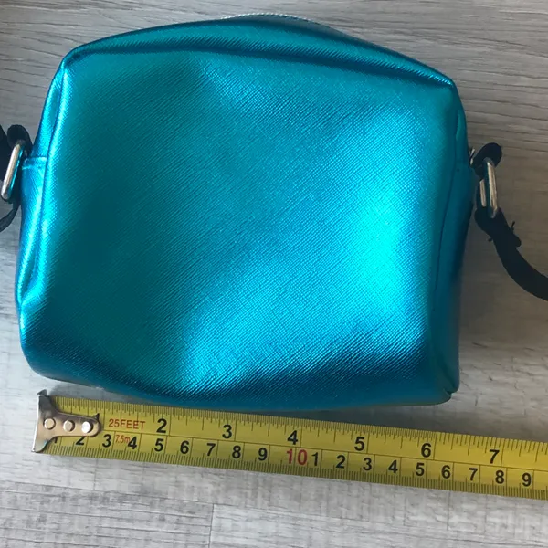 Metallic Blue Crossbody Bag - Image 5