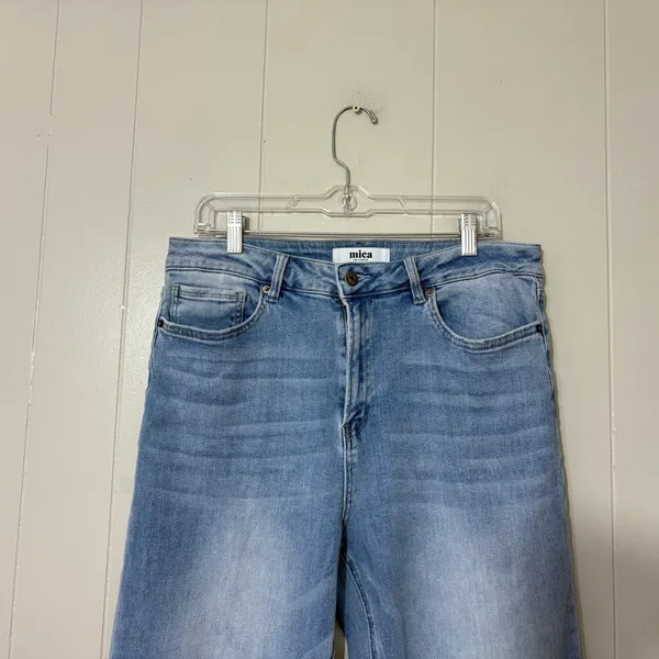 Mica Los Angeles Super High Rise Straight Leg Jeans Size 31 Loose Fit - Image 4