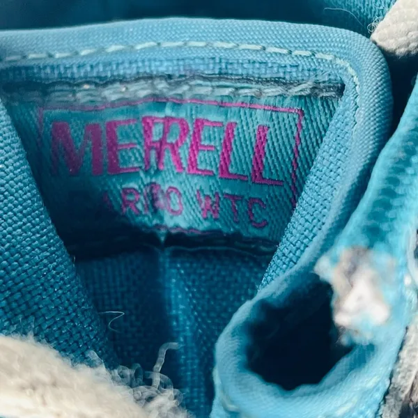 Merrell Air Cushion Thinsulate Mid Hiking Boots Shoes Trail Grey Blue Women 9 - Image 14