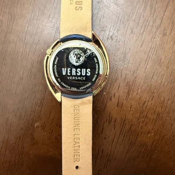 Versace Tortona Leather Strap Watch, 38mm - Image 6