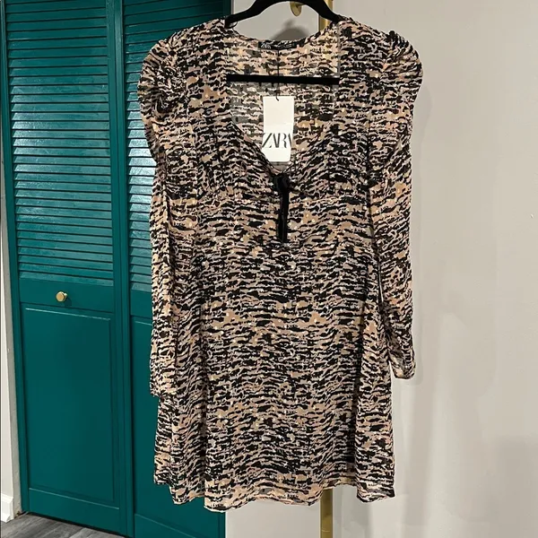 ZARA new with tag ANIMAL PRINT DRESS - med - Image 7