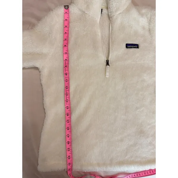 Patagonia Los Gatos 1/4 Zip Fleece Pullover Birch White 25235 Women Medium - Image 9