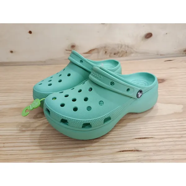 Crocs Classic Platform Clog Mint Green Womens Size 7 Chunky Slip On Shoes - Image 2