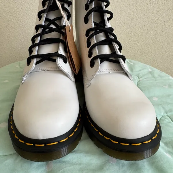 NWT Dr. Martens 1460 White Lace-Up Boots Womens size 9 - Image 2