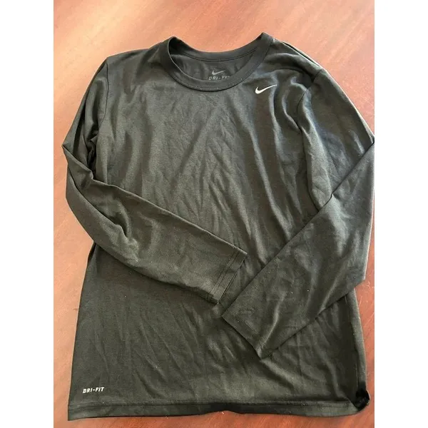 Women’s Nike Long Sleeve Shirt Dri Fit Black M Medium Base Layer - Image 2