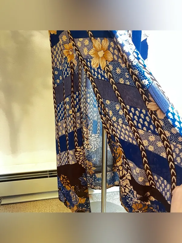 O’Neill Bohemian Navy and brown Floral Halter Low back Maxi Dress - Image 8