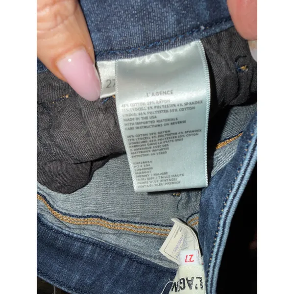 L'Agence Blue Denim Jeans - Image 3