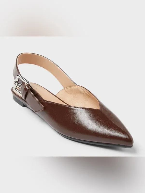 Women’s Victoria Sling Back Side Buckle Flats with Memory Foam Insole 11 - Image 2