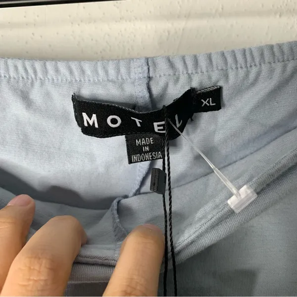 MOTEL‎ ROCKS XL NEW JACIE FLARE TROUSER OVERSKIRT LIGHT BABY BLUE Y2K 2000s - Image 5