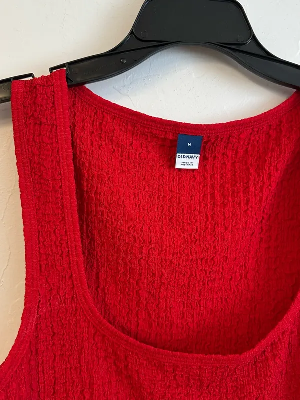 Old Navy Red Textured Tank Top - Image 2