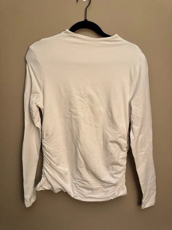 Long-Sleeve Cotton-Blend Seamless Fabric Mockneck - Image 2