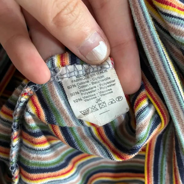 Brandy Melville y2k Striped Cami Tank Top One Size Multi Color Women Ribbed Knit - Image 3