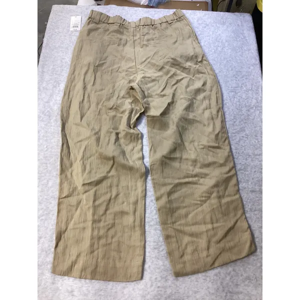 A New Day Womens Beige High-Rise Wide Leg Pleated‎ Trousers Size 14 NWT - Image 5
