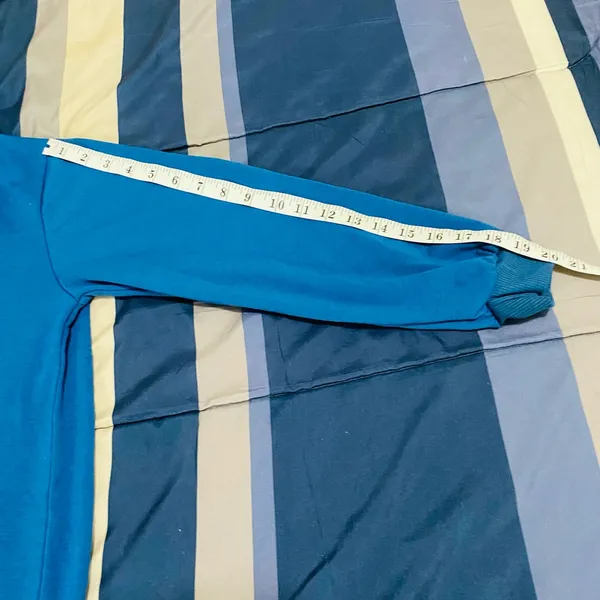Unbranded Vibrant Blue Textured Sweatshirt/Hoodie - Image 4