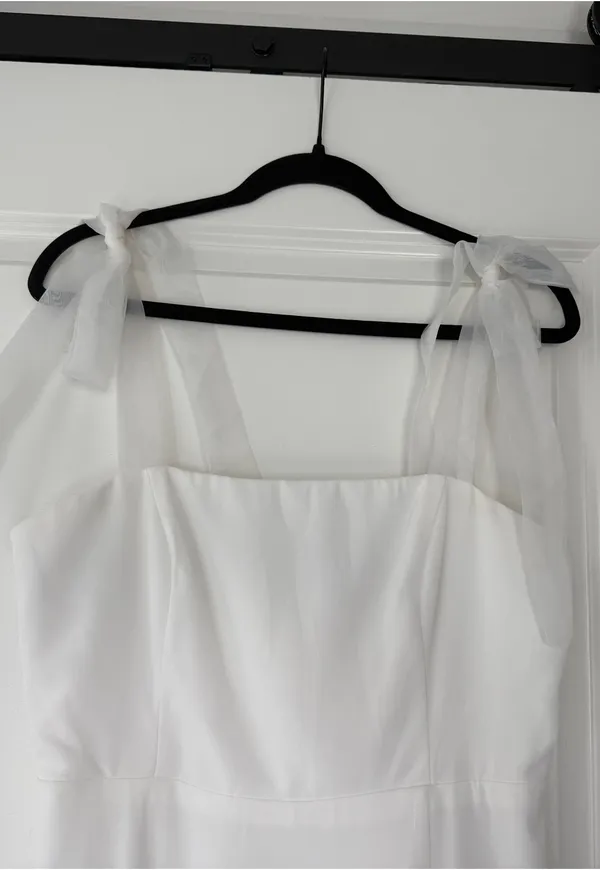 Radiant Romance Lulus White Tie-Strap Maxi Dress - Image 4